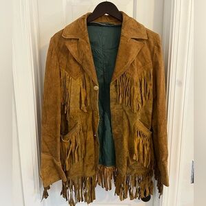 True Vintage Suede Fringe Western Jacket